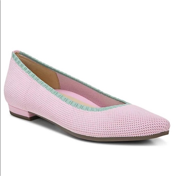 Vionic Women’s 6.5 Dahlia Pink/Green Knit Point Toe Slip On Flats - Picture 1 of 13